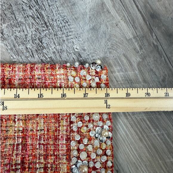 Chico’s Embellished Collar Cuff Tweed Jacket Multicolor Plaid Women’s Size Large - Picture 16 of 16